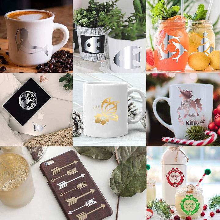 ImnBest 22 Stück Vinylfolie Plotter,30.5 x 20.5cm Selbstklebende Folie für Cricut - 22 Vinylfolie fü