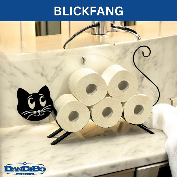 DanDiBo Toilettenpapierhalter Stehend Katze Klopapierhalter 96622 WC Rollenhalter Freistehend WC Pap