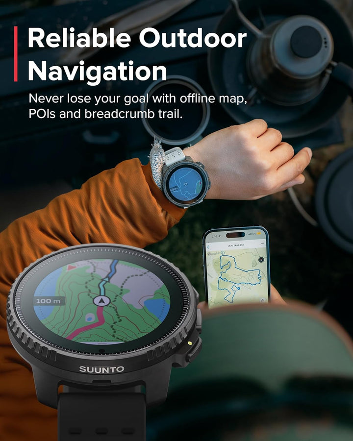 SUUNTO Vertical Abenteuer Uhr - GPS Smartwatch, Zweifrequenz GPS Navigation, Kostenlose Offline-Kart