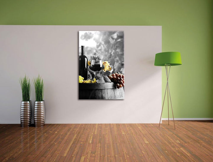 Pixxprint gemischte Auslese an Weintrauben als Leinwandbild/Grösse: 120x80 cm/Wandbild/Kunstdruck/fe