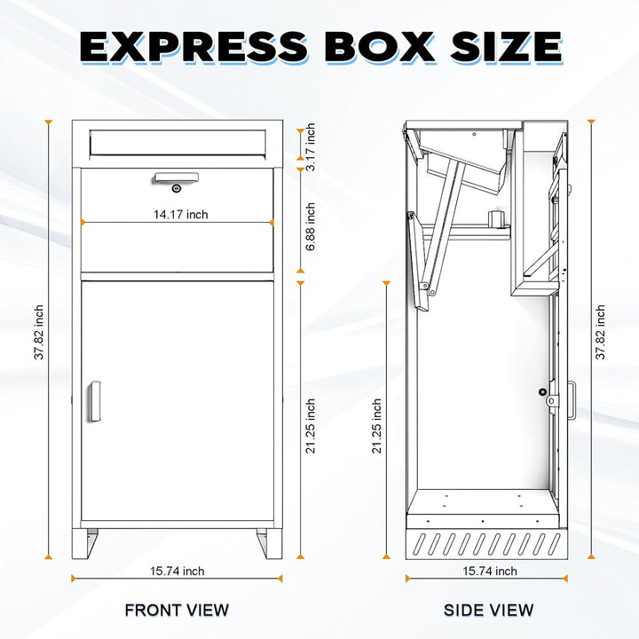 Briefkasten Paketbox für den Aussenbereich, extra grosse Paketboxen mit sicherer Lagerung, wasserdic