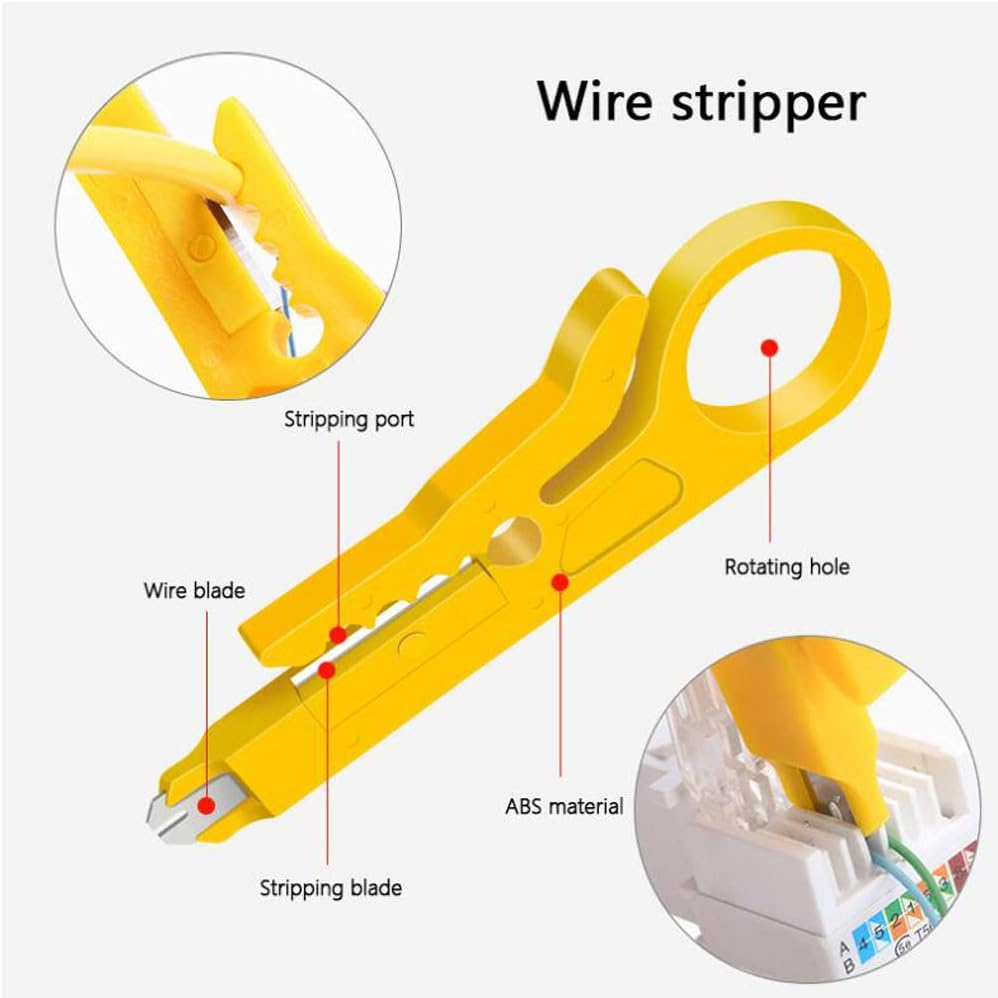 MAYLINE RJ11 RJ45 Cat5 Cat6 Netzwerkkabelprüfgeräte Reparaturwerkzeuge Abisolierschneider, Crimpen d