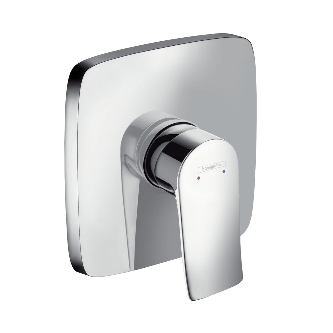 hansgrohe Metris Unterputz Duscharmatur, für 1 Funktion, Chrom eckig Dusche, eckig Dusche