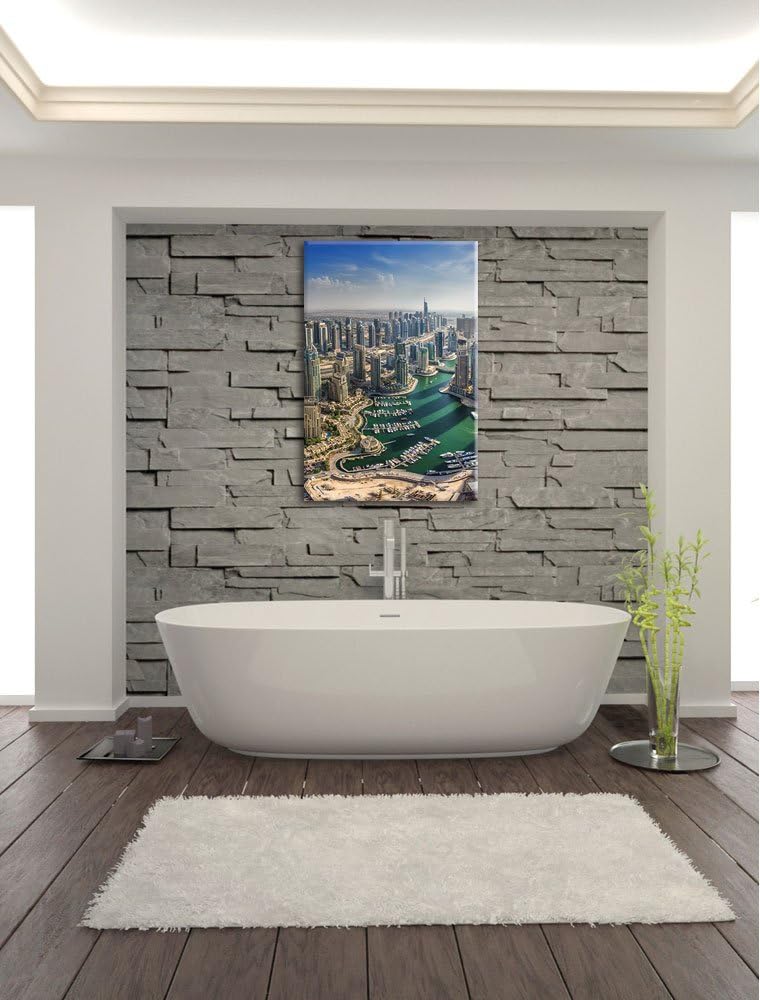 Dubai Hotel Burj al Arab, Format: 100x70 auf Leinwand, XXL riesige Bilder fertig gerahmt mit Keilrah