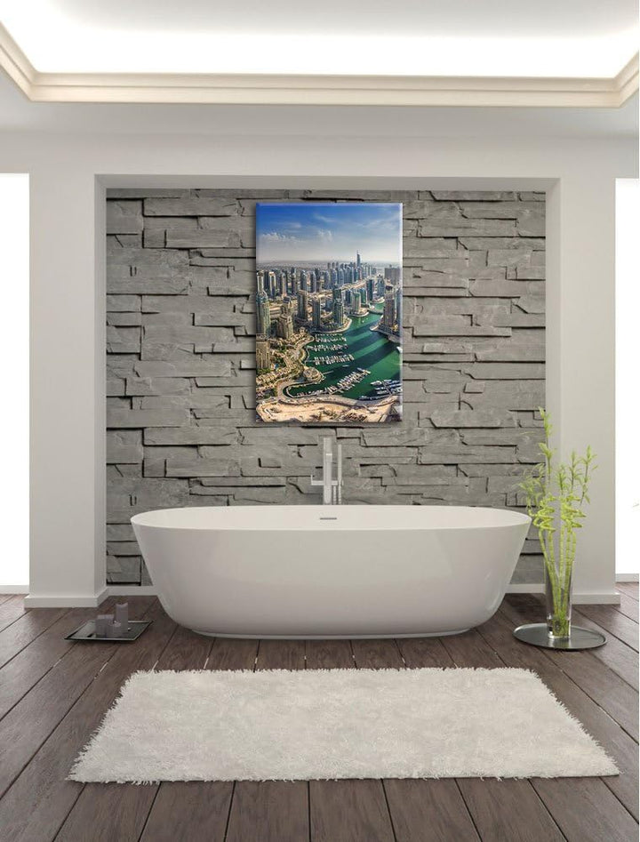 Dubai Hotel Burj al Arab, Format: 100x70 auf Leinwand, XXL riesige Bilder fertig gerahmt mit Keilrah