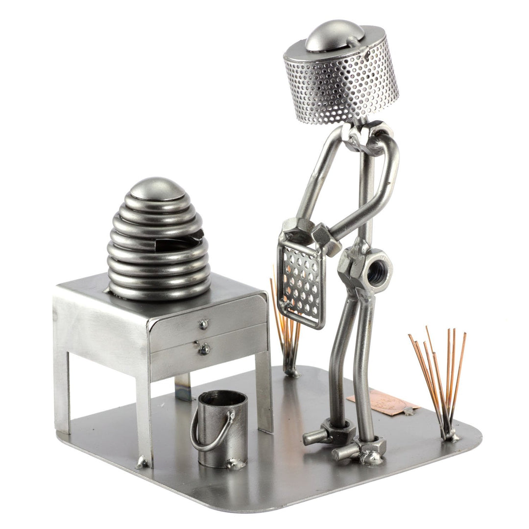 Steelman24 I Schraubenmännchen Imker I Made in Germany I Handarbeit I Geschenkidee I Stahlfigur I Me