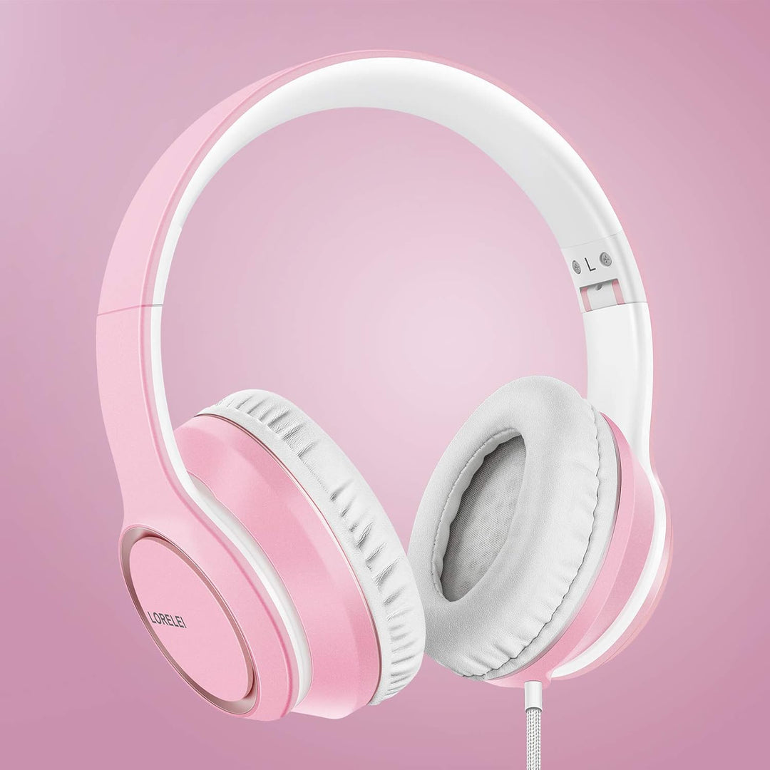 LORELEI X8 Over-Ear-Kopfhörer mit Mikrofon mit 1,45 m verwicklungsfreier Nylonschnur und 3,5-mm-Stec