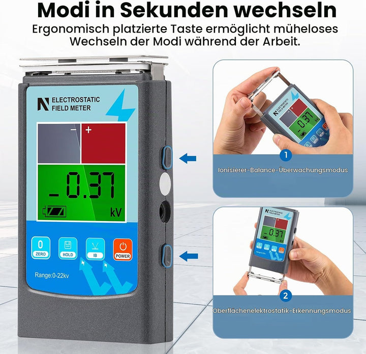 NEWTRY FMX003 Elektrostatischer Tester /Statischer Elektrizität Tester /Statisches Feldmessgerät /Lo