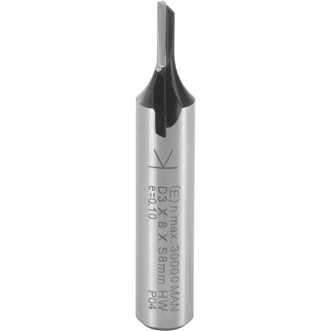 ENT 10040 Nutfräser HW, Schaft (S) 8 mm, Durchmesser (D) 3 mm, NL 8 mm, Z1, SL 32 mm, GL 46 mm D=3 /