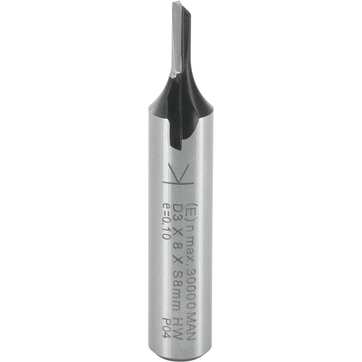 ENT 10040 Nutfräser HW, Schaft (S) 8 mm, Durchmesser (D) 3 mm, NL 8 mm, Z1, SL 32 mm, GL 46 mm D=3 /