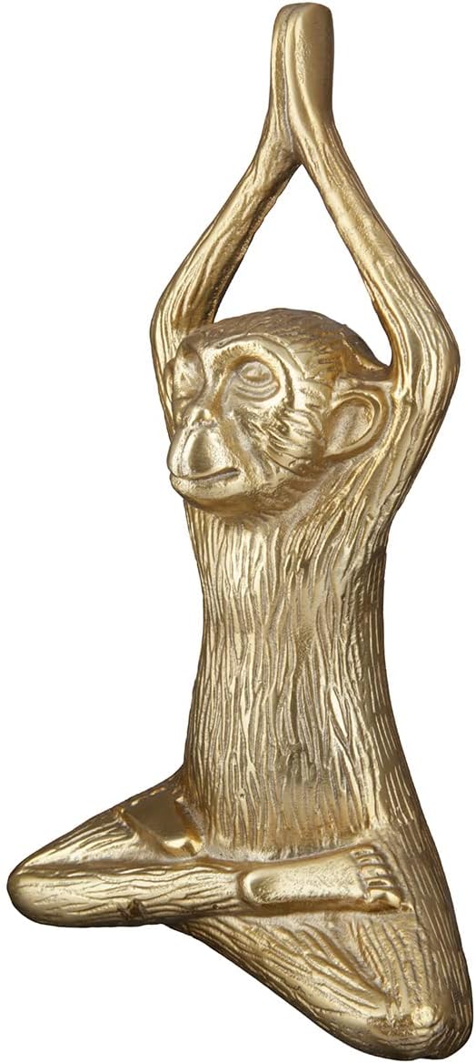 GILDE Deko Tierfigur Skulptur Yoga AFFE Monkey - Moderne Kunst und Dekoraion aus Kunstharz - Farbe: