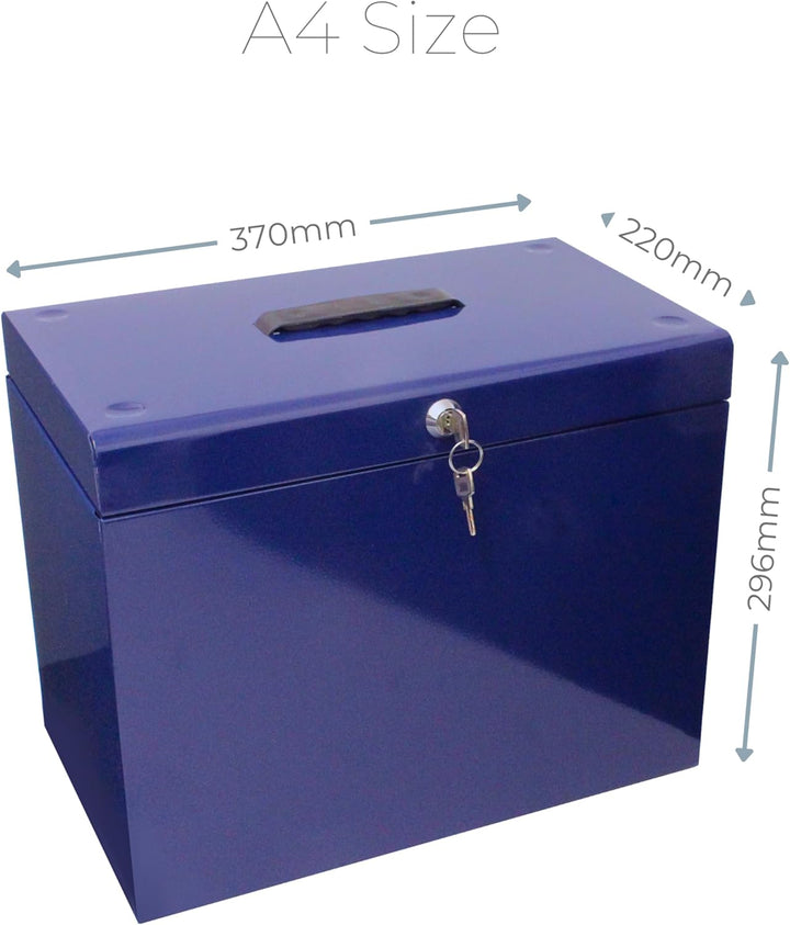 Ablagebox / Hängemappenbox (aus Metall, A4) blau Blau Einzelbett, Blau Einzelbett