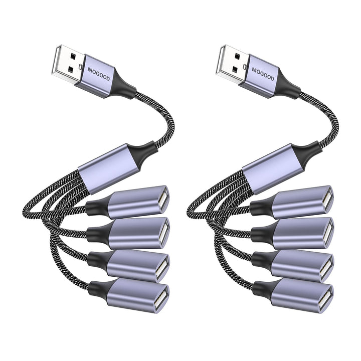 MOGOOD USB Splitter 4 in1 USB Kabel USB Hub USB zu USB Adapter USB Splitter mit Mehreren Steckdosen