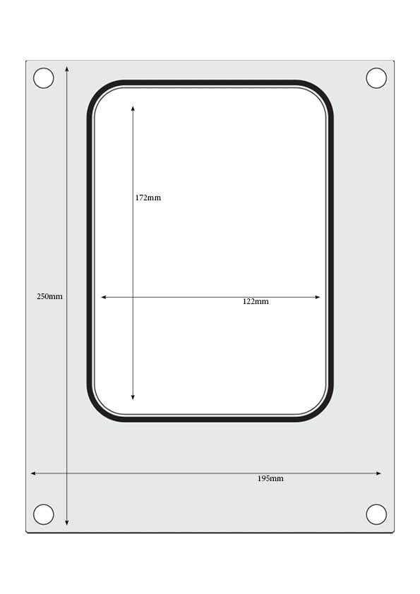 HENDI Matrize für HENDI Versiegelungsmaschine 330005, Schwarze Silikondichtung, geeignet für z.B. ei