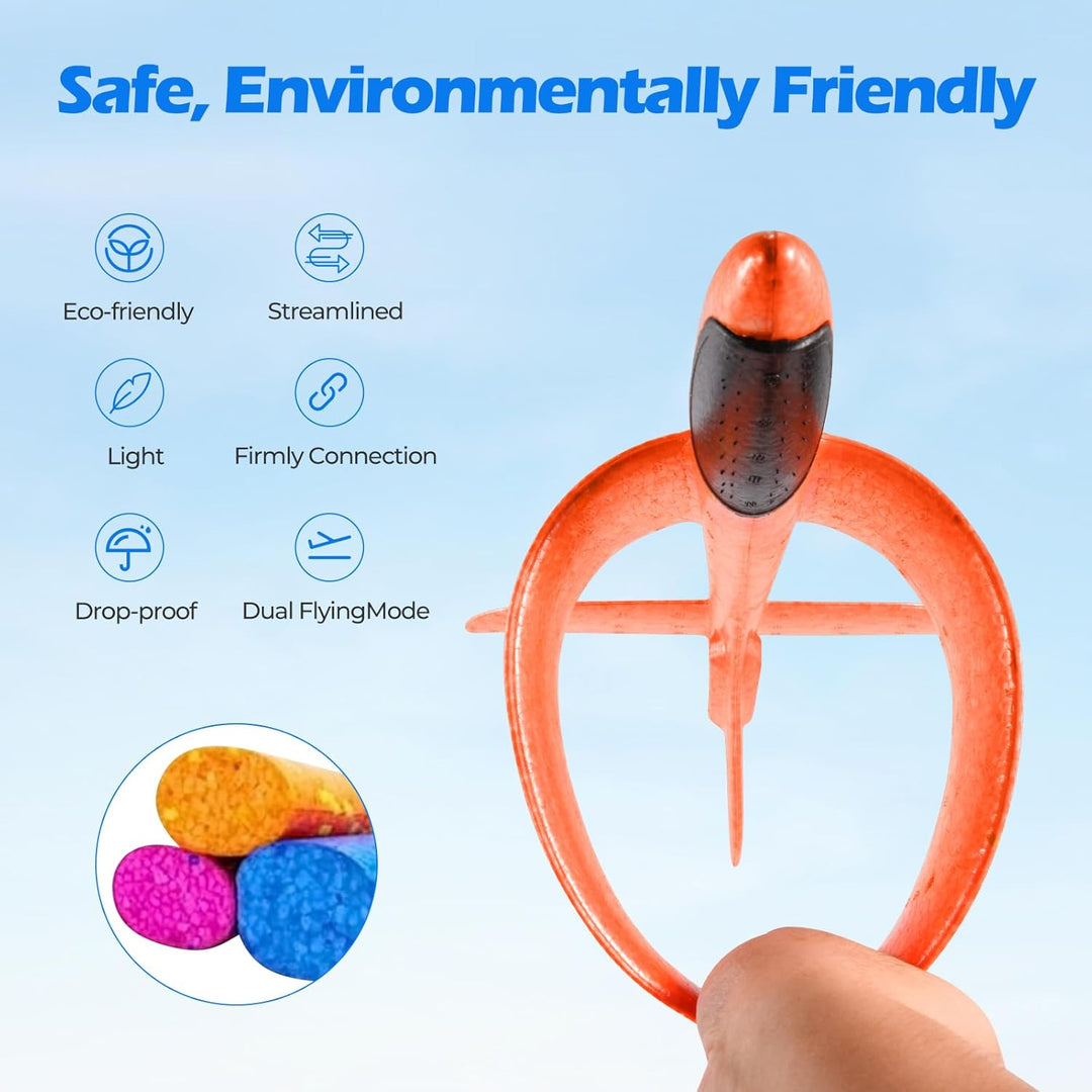 Hoiloie XXL 4 Stücke 44cm Styroporflieger Kinder,Flieger Styropor Flugzeug Styropor Kinder,Wurfgleit