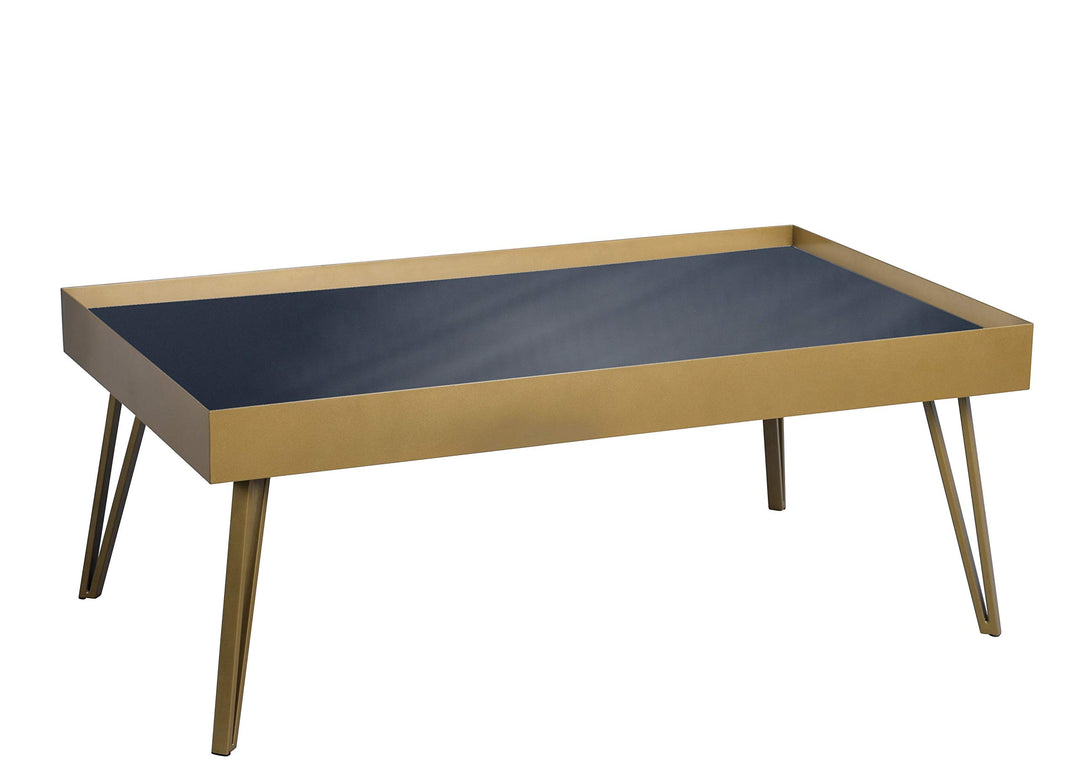 M2 Kollektion Tom 3 Couchtisch/Sofatisch, Metall, schwarz, gold, B/H/T= 100x39x60cm