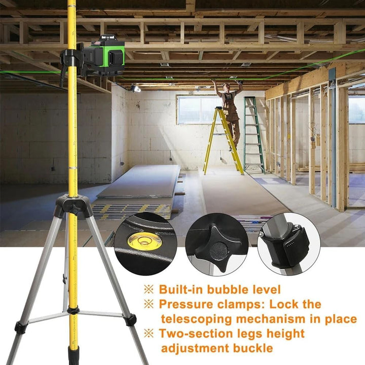 Stativ Für Laser,Nivellier-Dreibein,1/4“-20 5/8”-11 Gewinde,Höhenverstellbar 700-3600 Mm,Integrierte