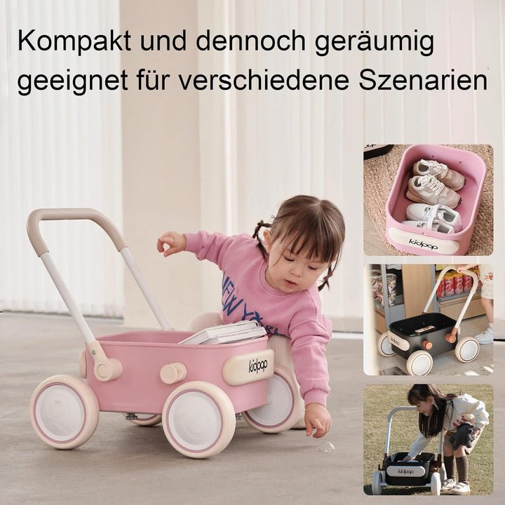 Kidpop PULA Schiebewagen für Babys, Balance-Lauflernwagen für Jungen & Mädchen, ab 7 Monaten bis 3 J