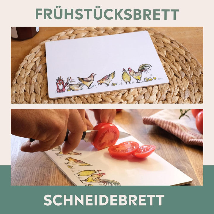 Ligarti® Frühstücksbrettchen aus Holz | Nachhaltiges Frühstücksbrett 22x15 cm, ideal für köstliche F
