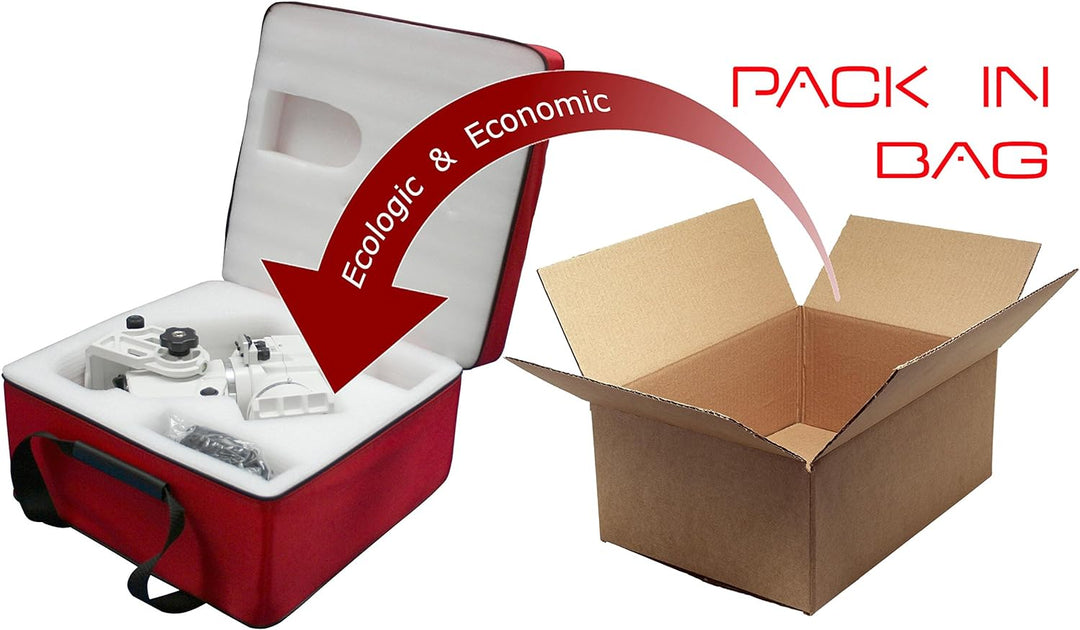 Geoptik 30b035 Tasche für Kamera HEQ5 Montierung, Rot