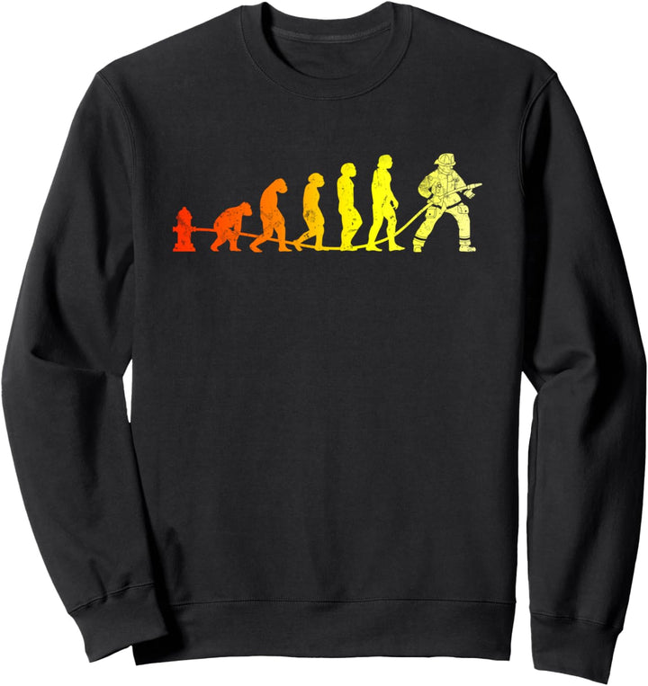 Feuerwehr Evolution | Cooles Vintage Feuerwehrmann Sweatshirt