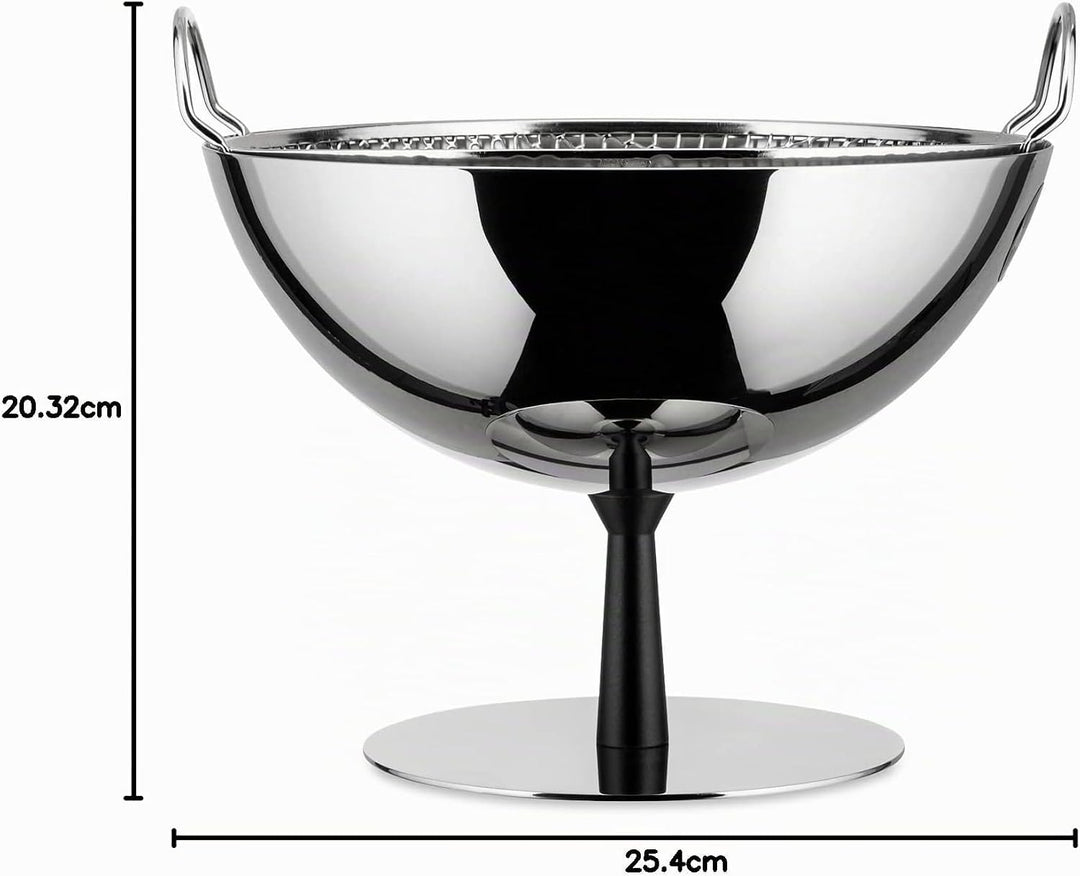 Alessi Obstschale/Sieb aus Edelstahl Fuss aus Aluminium, anthrazit