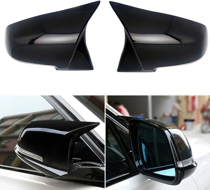KYYET Spiegel Startseite Kappen für F20 F21 F87 M2 F23 F30 F36 X1 E84 schwarz glänzend M Style Gloss