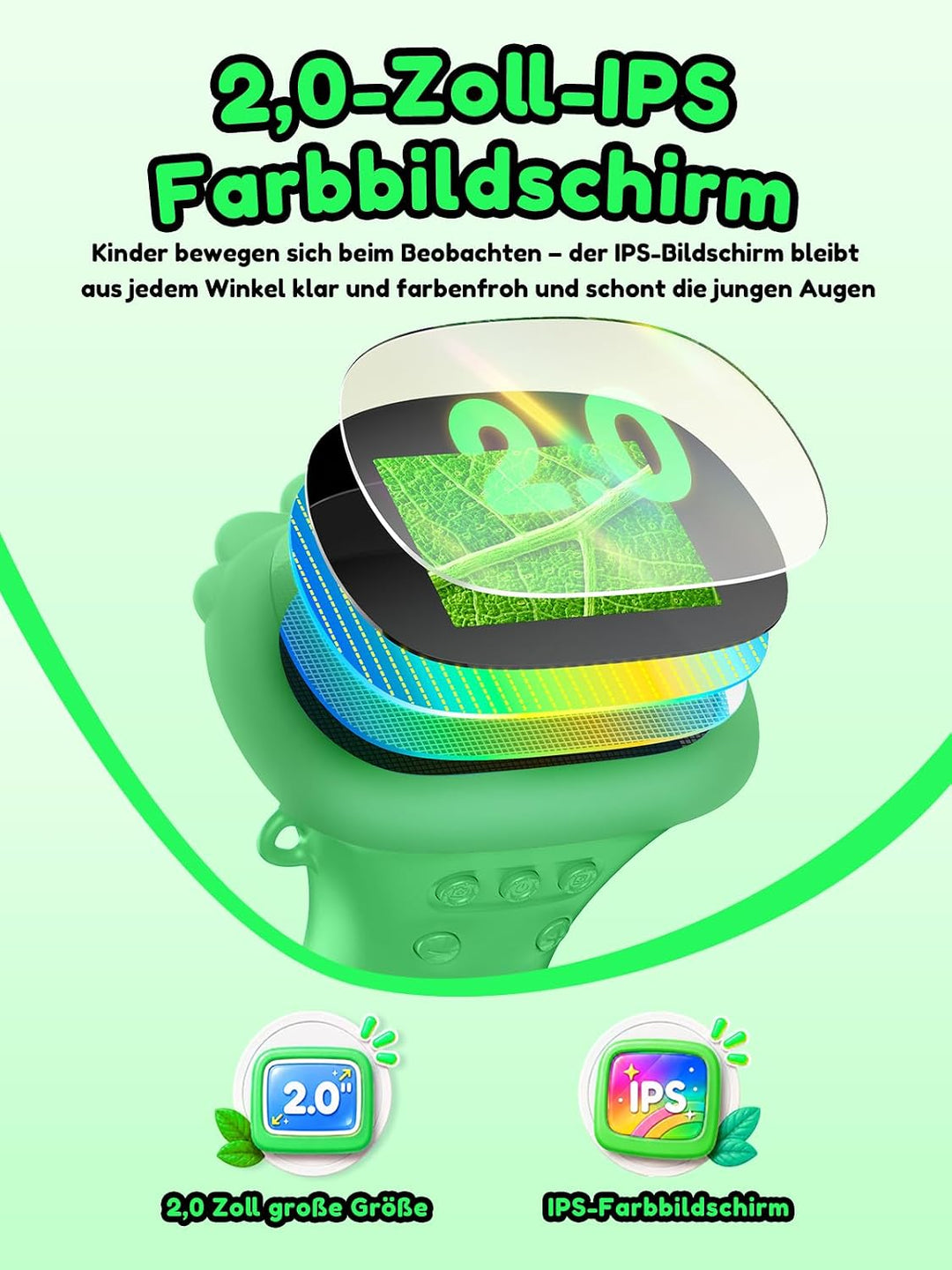 Acoath Mikroskop für Kinder, Digitales Taschenmikroskop mit 2,0" IPS-Bildschirm Lupe 200x Vergrösser
