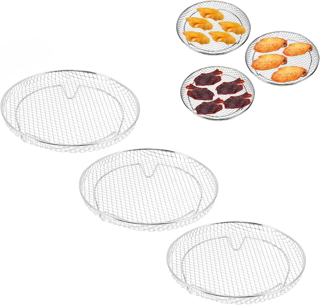 3Pcs Air Fryer Dehydrator Racks, Food Dehydrator Stand Racks Food Grade Edelstahl Trockengestell Air