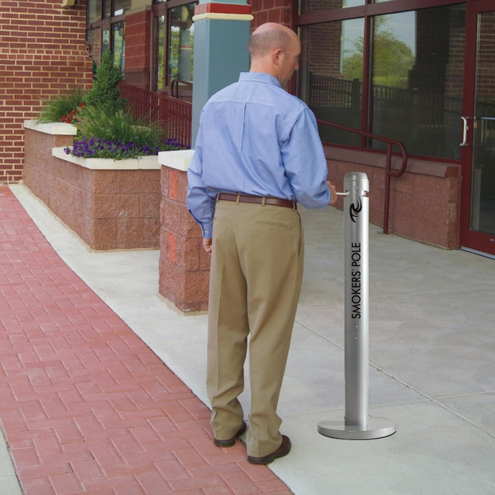Rubbermaid Commercial Products Smokers' Pole, Silber, Silber