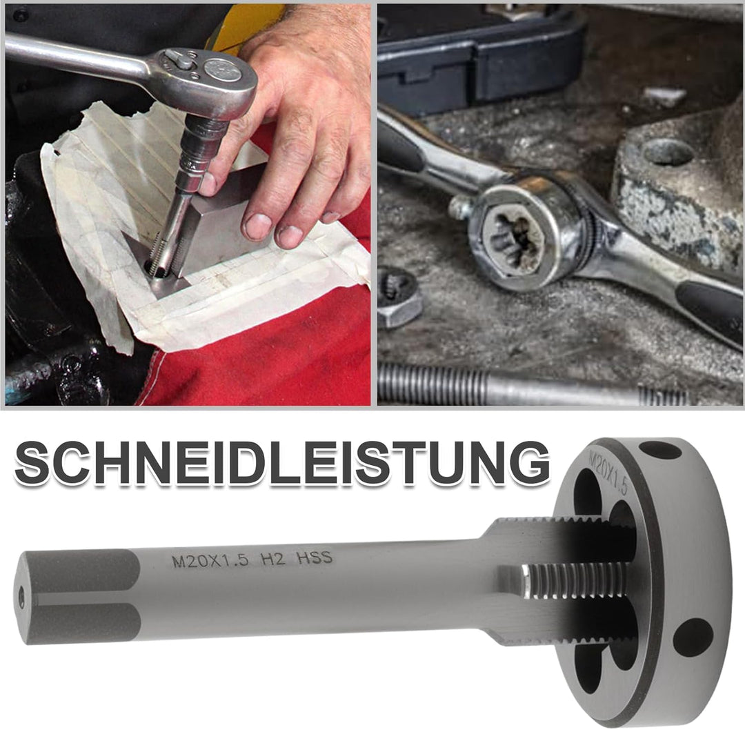 Gewindeschneid und Gewindeschneideisen M20 X 1,5mm, Gewindekomponentensatz für Hauswartungsarbeiten