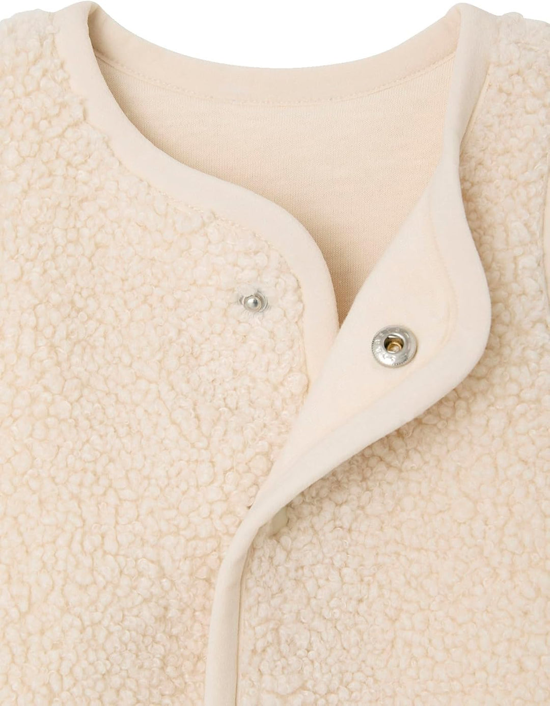Vertbaudet Baby Weste aus Teddyfleece Blanc Klassisch, Blanc Klassisch