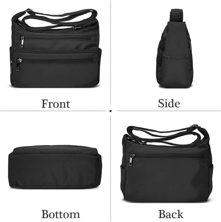 VOLGANIK ROCK Crossbody Bag for Women Multi Pockets Handbag Shoulder Bag Waterproof RFID Cross Body