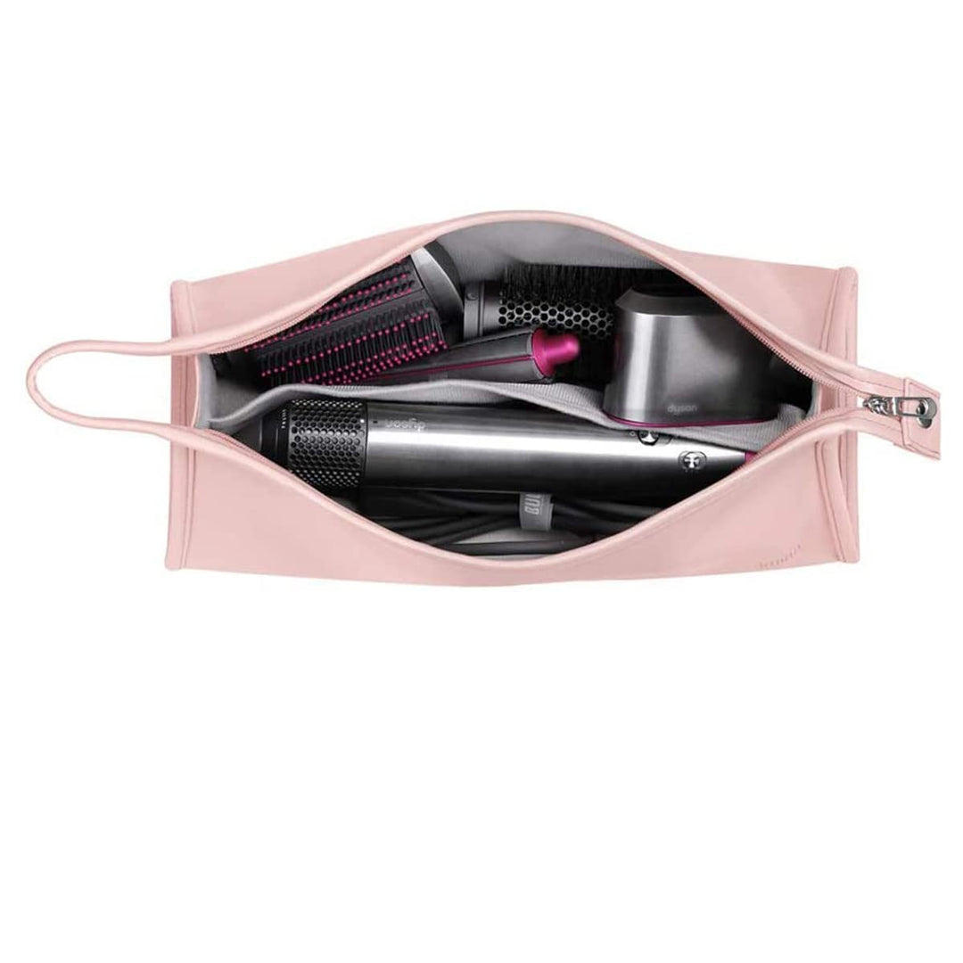 Reisetasche für Dyson Airwrap Long/Supersonic Haartrockner & Zubehör (PU-Leder Wasserdichter-Rosa),
