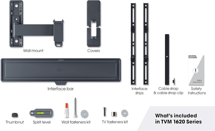Vogel's Quick TVM 1625 Schwenkbare TV-Wandhalterung für 40-77 Zoll Fernseher, Max. 35 kg, Schwenkbar