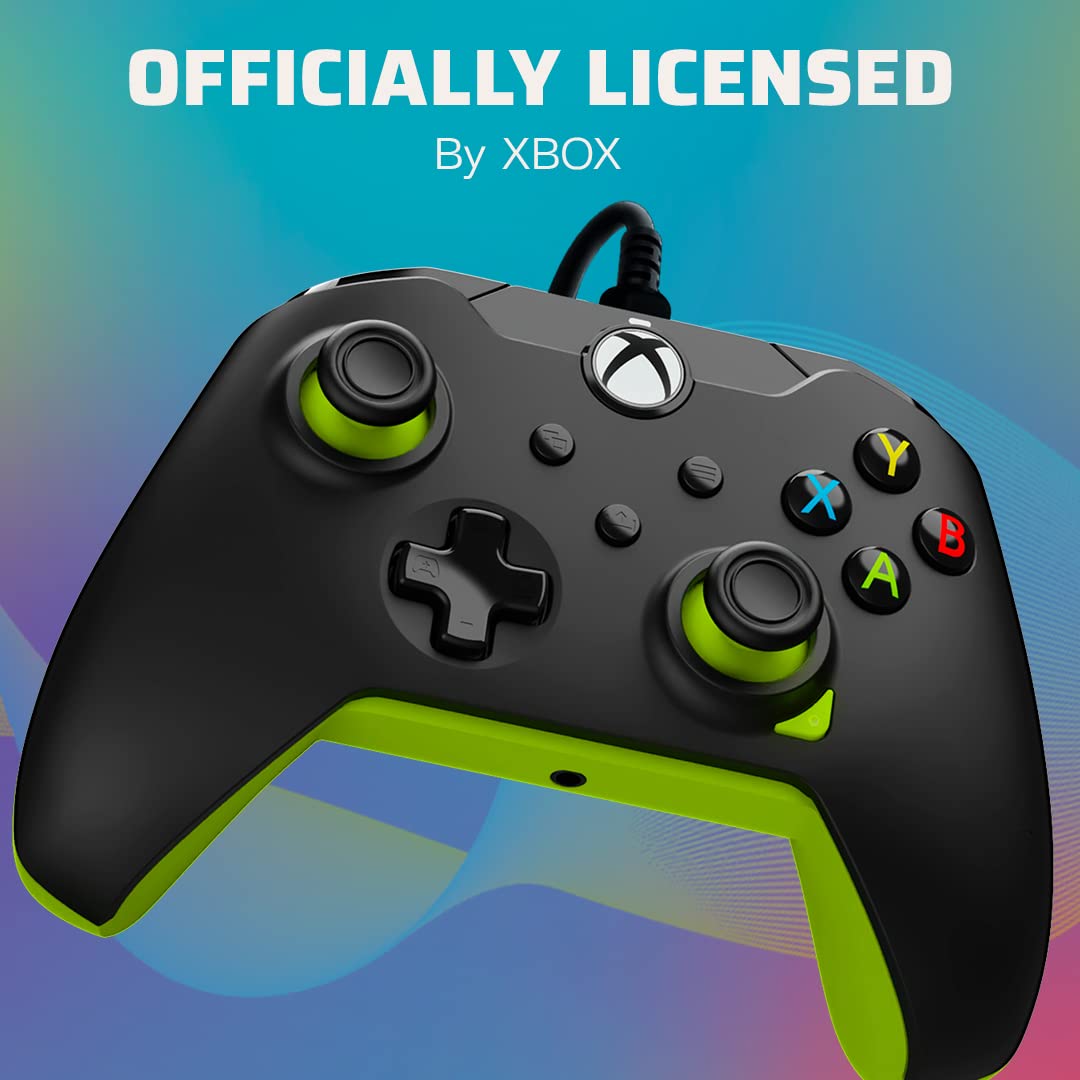 PDP verkabelt Controller Electric Schwarz für Xbox Series X|S, Gamepad, verkabelt Video Game Control