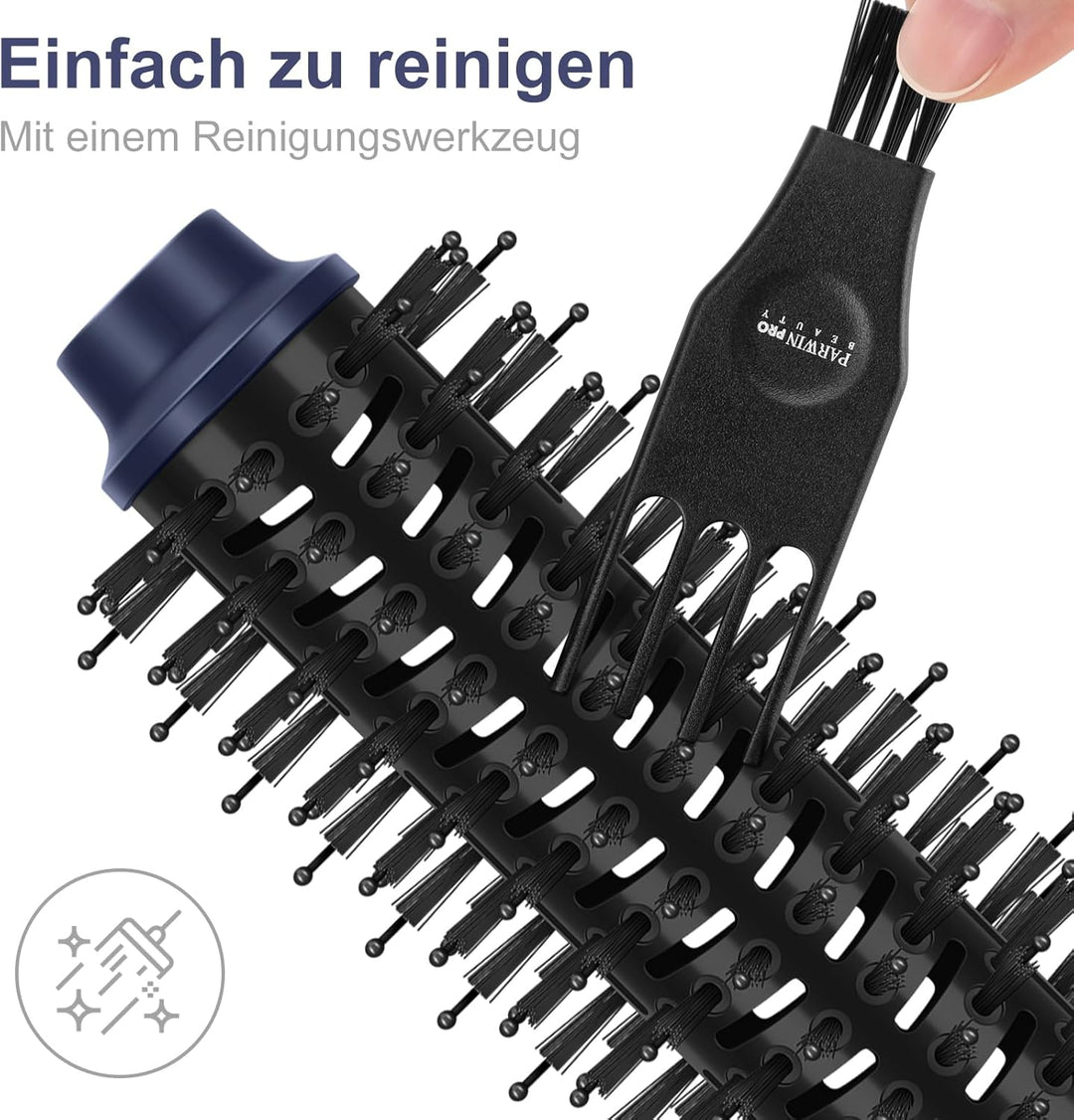 Warmluftbürste Föhnbürste, PARWIN PRO BEAUTY 2.0 Rundbürstenföhn, 4 in 1 Rund Haartrockner lockenbür
