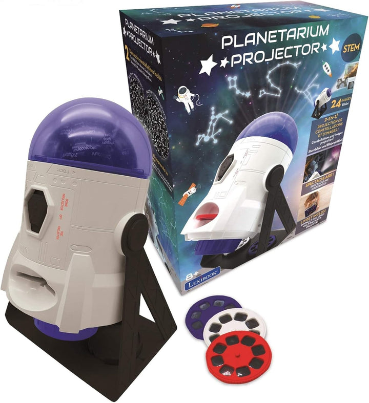 Lexibook NLJ180 Planetarium 2-in-1 Projektor mit Sternenbildern Weltraumforschungr, 24 Bilder, um Al