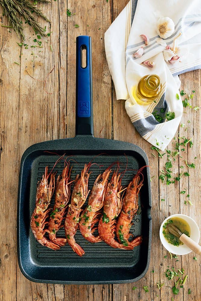 BRA Advanced | Grill mit Streifen, 28 cm, Aluminiumguss mit Antihaftbeschichtung, PFOA-frei, verstär