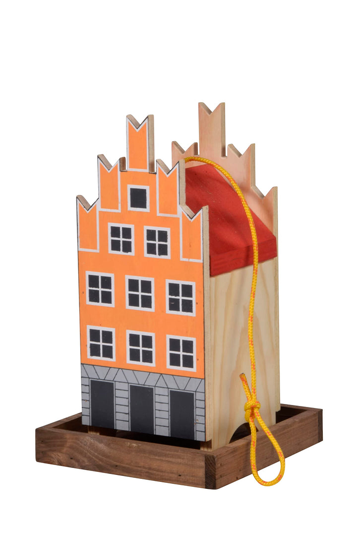 dobar® Green Label 27051FSCe Buntes Vogelfutterhaus Salzstrasse Hängend - Kleine Vogelvilla Multiple