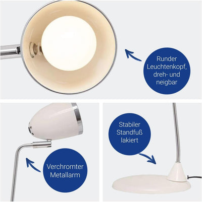 MAUL LED Tischleuchte Maulstarlet | LED Leuchte für Büro und Homeoffice im Vintage Look | Stilvolle