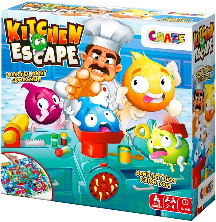 CRAZE Board Game Kitchen Escape – Zwiebel-Zerstörungsspiel mit Kinderknete für die ganze Familie, Br