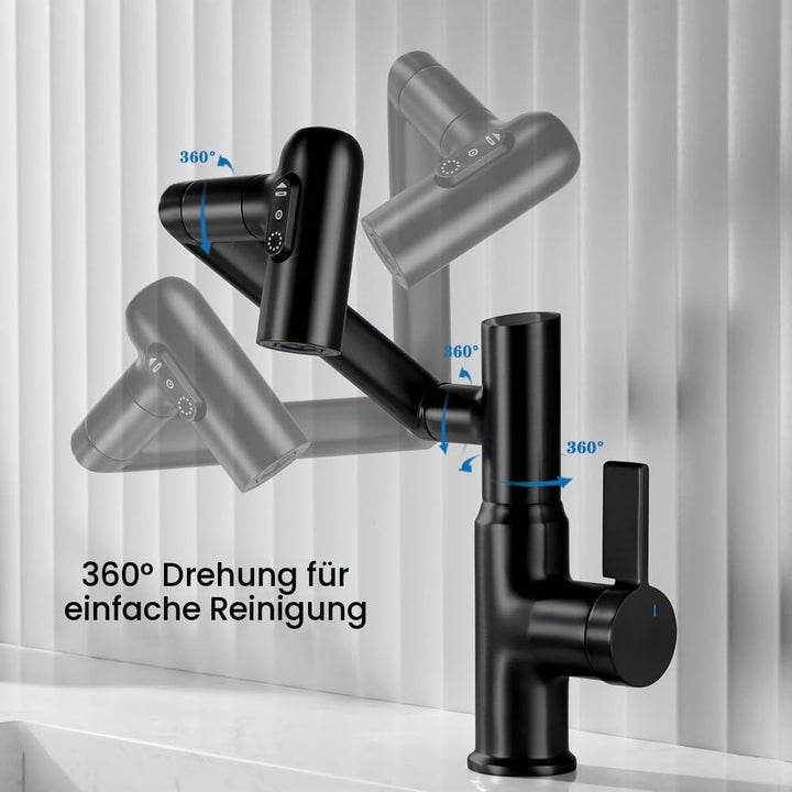 Smart Temperature Bathroom Wasserhahn, Einhebel-Badezimmer-Wasserhahn, Waschbeckenarmatur, Küchenarm