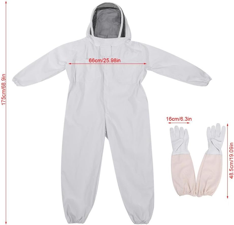 Haofy Imker Anzug Imkeranzug Imkerjacke Baumwolle mit und Hut, Belüftet Imker Anzug Set (Imkerjacke