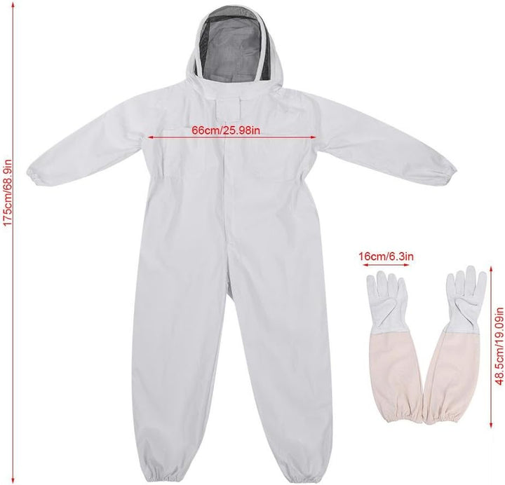 Haofy Imker Anzug Imkeranzug Imkerjacke Baumwolle mit und Hut, Belüftet Imker Anzug Set (Imkerjacke