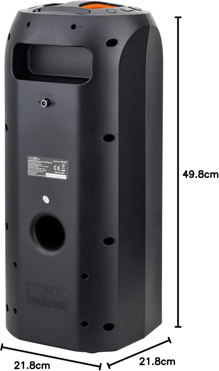REFLEXION PSX30BT 240W Bluetooth Lautsprecher mit LED-Flammenlicht – Tragbarer TWS Speaker mit Mikro