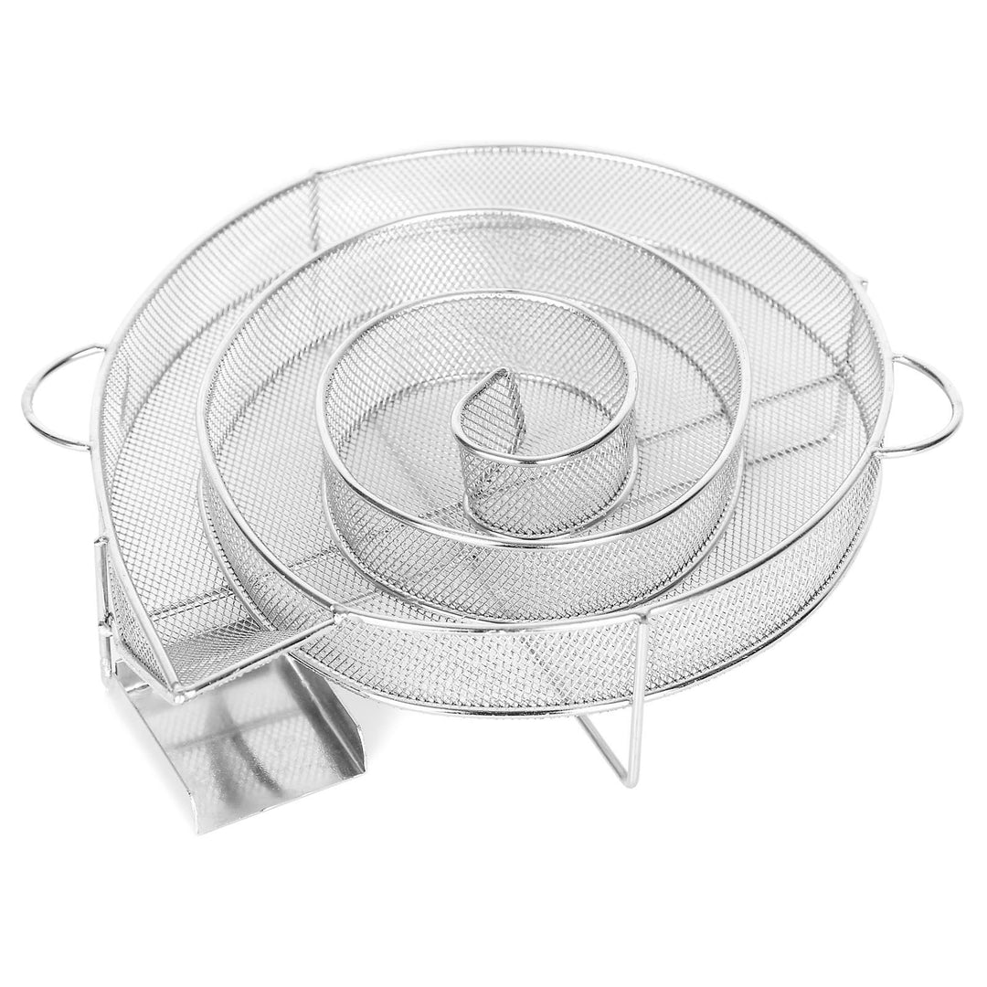 Wiltec BBQ Räucherschnecke aus Edelstahl 16x4,5cm, Brennzeit bis zu 8 h, Kaltraucherzeuger Kaltrauch