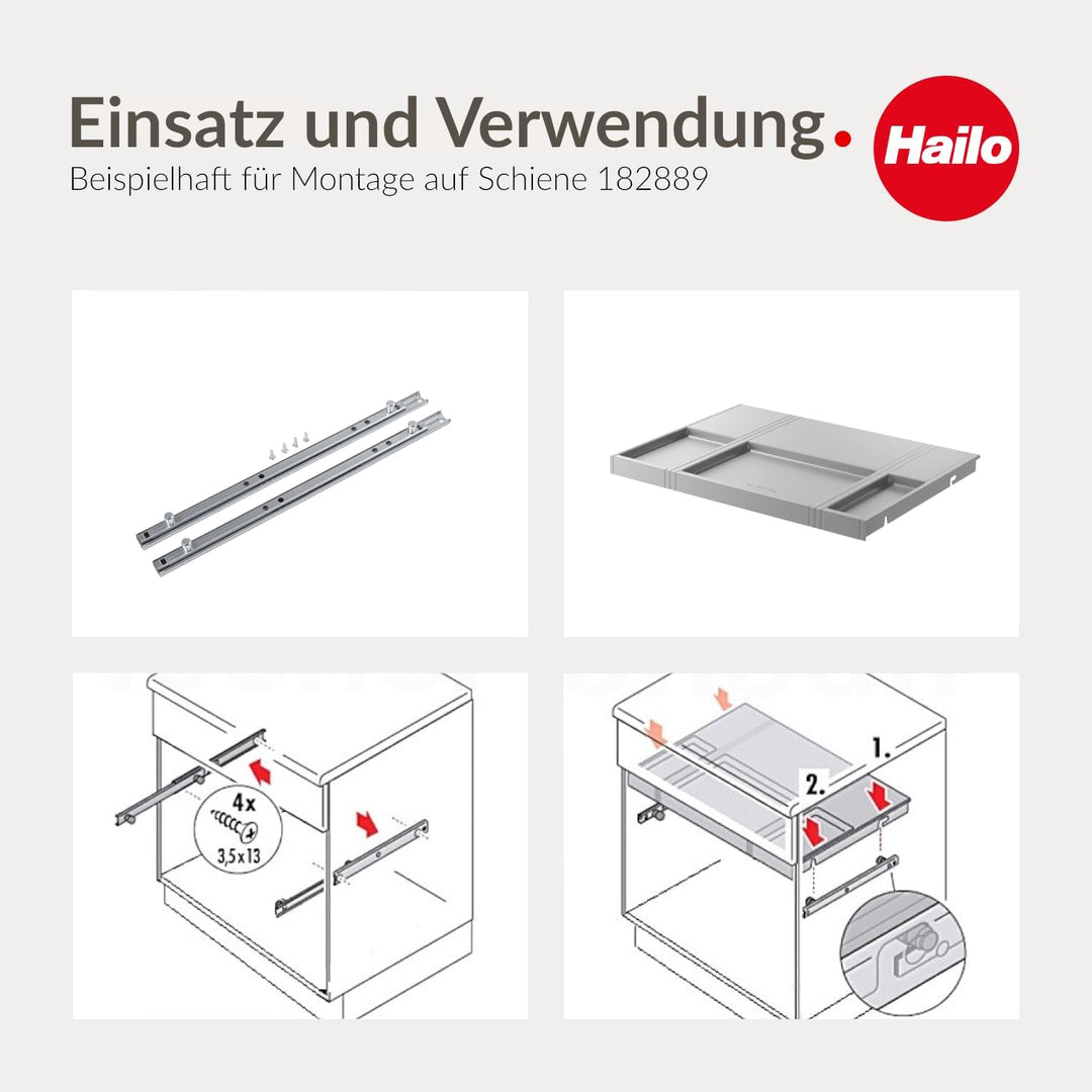 Hailo 1109749 Multideckel 600 signal Hellgrau für Hailo SEPARATO K 60 Abfallsorter, Single