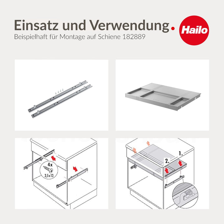Hailo 1109749 Multideckel 600 signal Hellgrau für Hailo SEPARATO K 60 Abfallsorter, Single