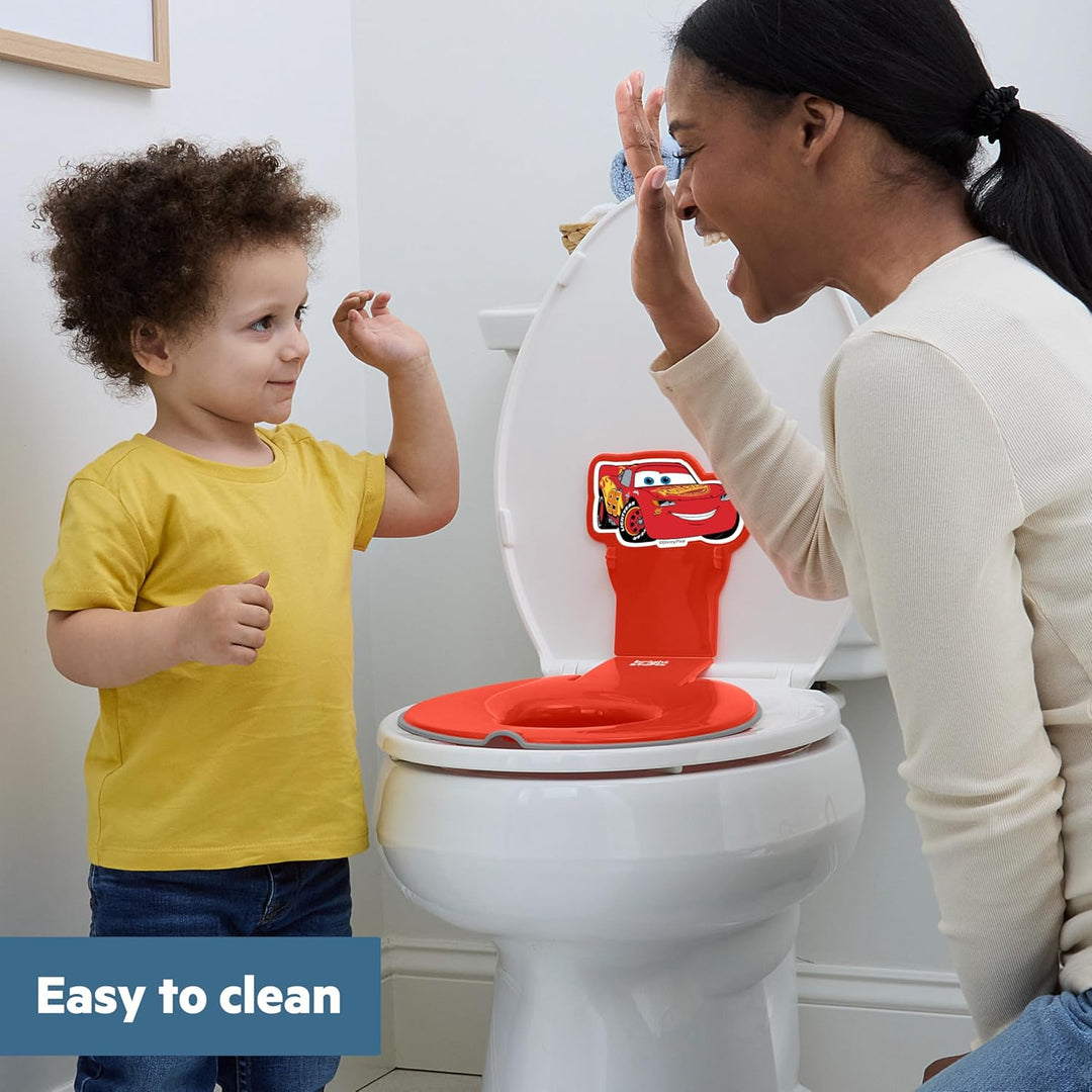 Disney Baby Cars Lightning McQueen Flip & Sit Töpfchensitz für Kleinkinder, Sicherer Toilettenaufsat